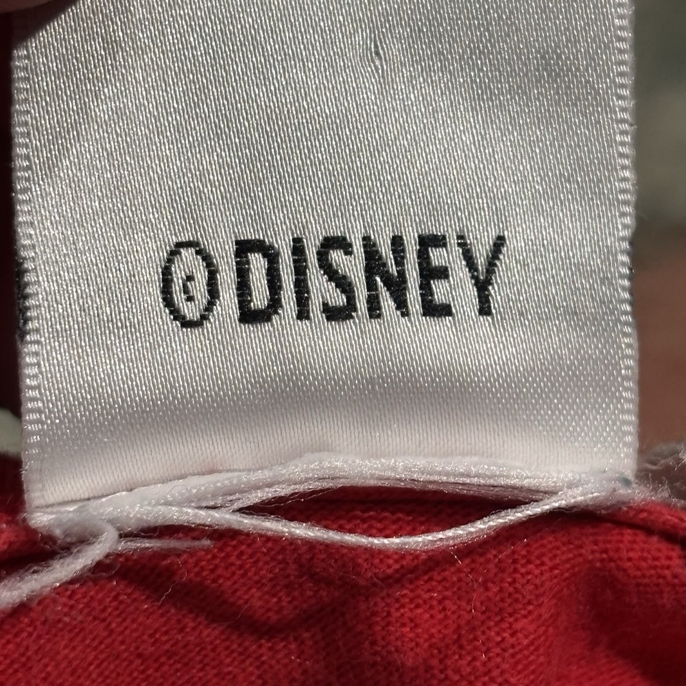 vintage 1990s Disney Store embroidered Henley long-sleeve shirt Small Red - Picture 5 of 8